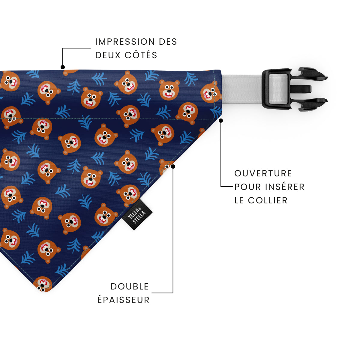 Foulard pour chien Willy le grizzly