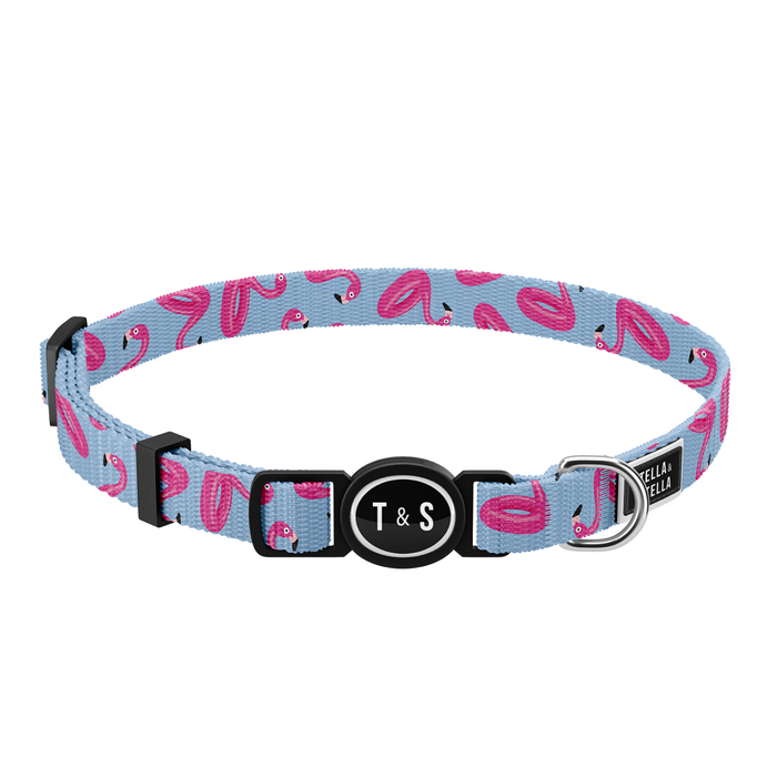 Flamboyant Flamingos cat collar