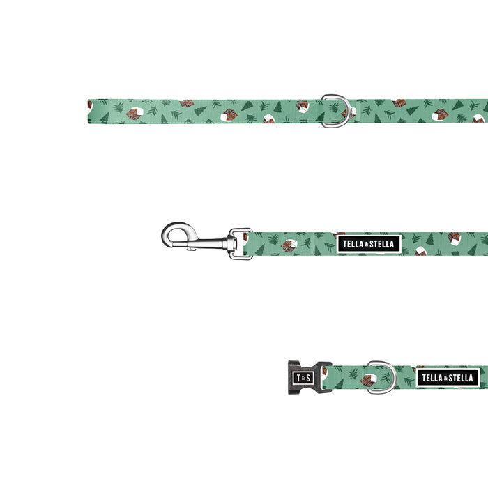 Winter Cabin Combo Collar and Leash