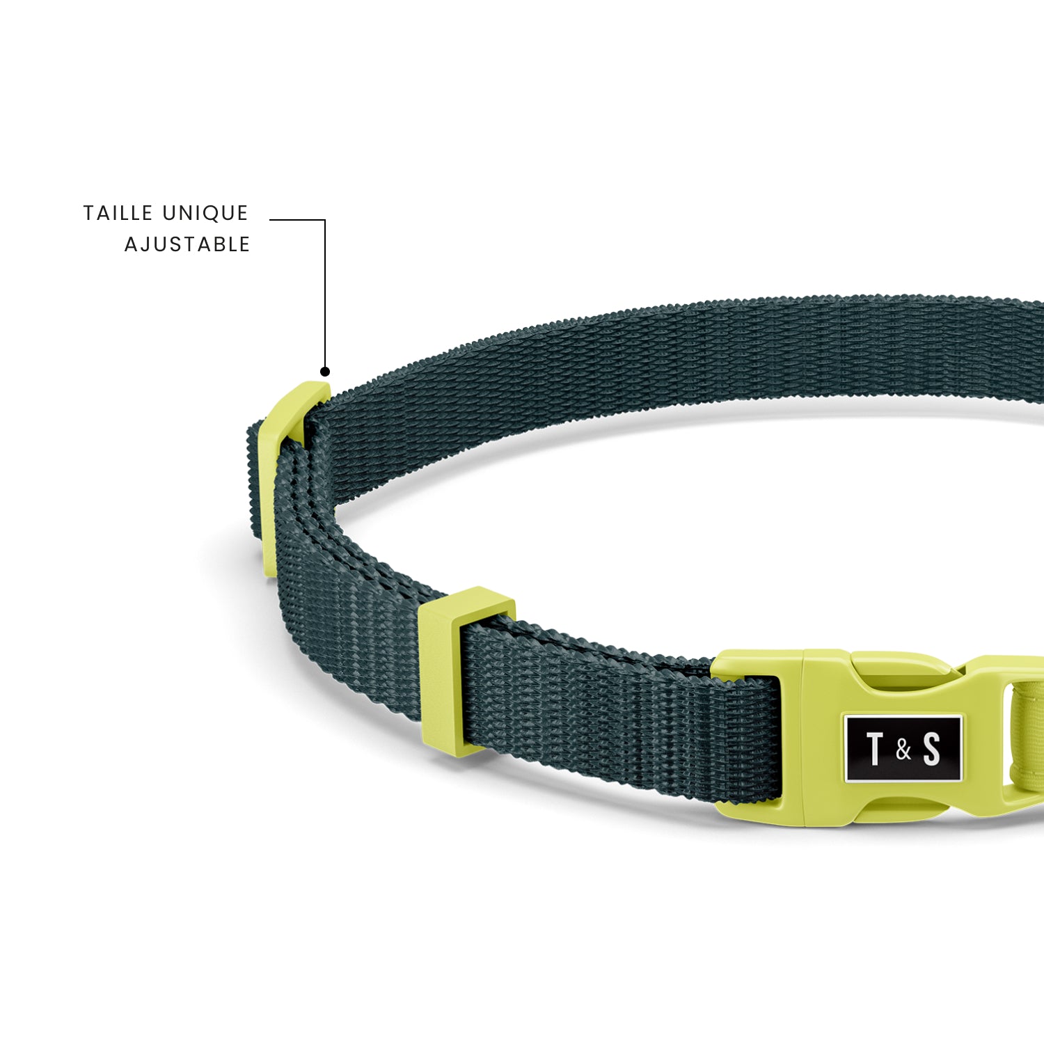 Forest green cat collar