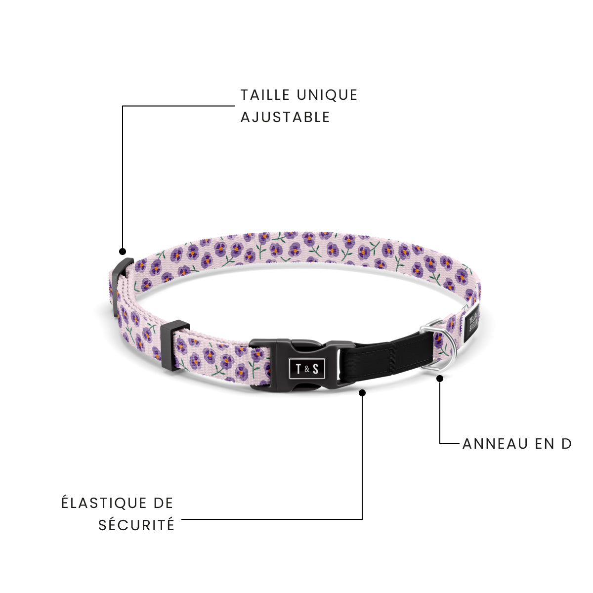 Violet cat collar