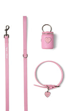 
                      
                        Load image into Gallery viewer, LAMBERT - Trio of accessories in pink vegan leather for dogs
                      
                    